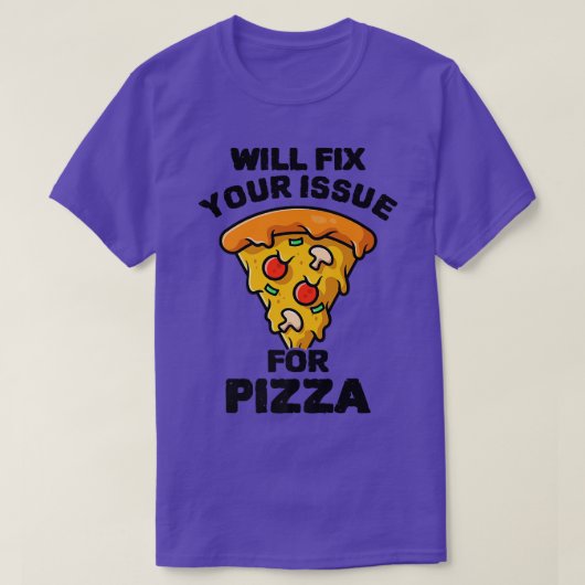 Zal uw probleem voor Pizza Eating Pizza Italiaans T-shirt (Design voorkant)