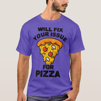 Zal uw probleem voor Pizza Eating Pizza Italiaans T-shirt