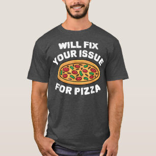 Zal uw probleem voor Pizza Eating Pizza Italiaans T-shirt