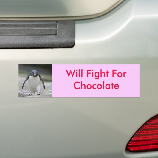 Zal vechten voor chocolade bumpersticker (Op auto)