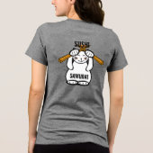 zal vechten voor Sushi Tri-Blend Shirt (Achterkant)