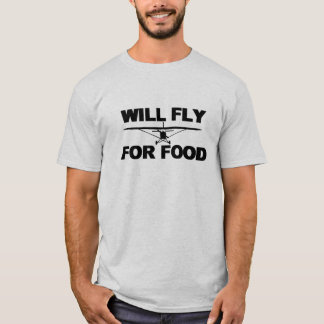 Zal vliegen voor voedsel t-shirt