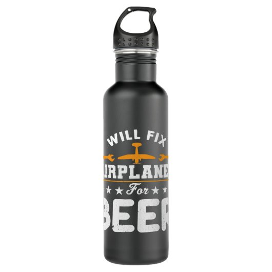 Zal vliegtuigen voor bijenwerktuigkundige Fun repa Waterfles (Voorkant)