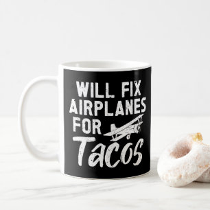 zal vliegtuigen voor taco's repareren koffiemok
