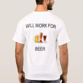 zal voor bier 1 werken t-shirt (Achterkant)