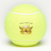 Zal voor bier spelen | aanpasbaar tennisballen (Achterkant)