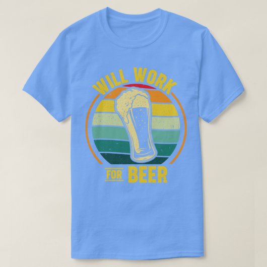 zal voor bier werken t-shirt (Design voorkant)