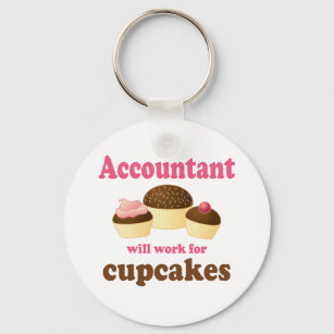zal voor Cupcakes Accountant werken Sleutelhanger