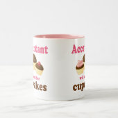 zal voor Cupcakes Accountant werken Tweekleurige Koffiemok (Center)