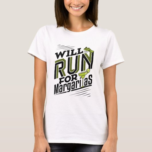 Zal voor Margaritas Cinco de May lopen T-shirt (Voorkant)