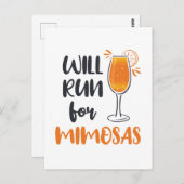 Zal voor Mimosas lopen Briefkaart (Voorkant / Achterkant)