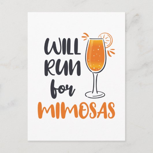 Zal voor Mimosas lopen Briefkaart (Voorkant)