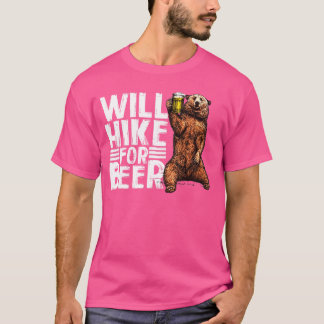 Zal Wandelen Voor Bier Grappige Wandelende Drankli T-shirt