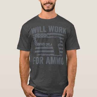 zal werken voor ammo USA - vlag Funny 9mm - Pistoo T-shirt