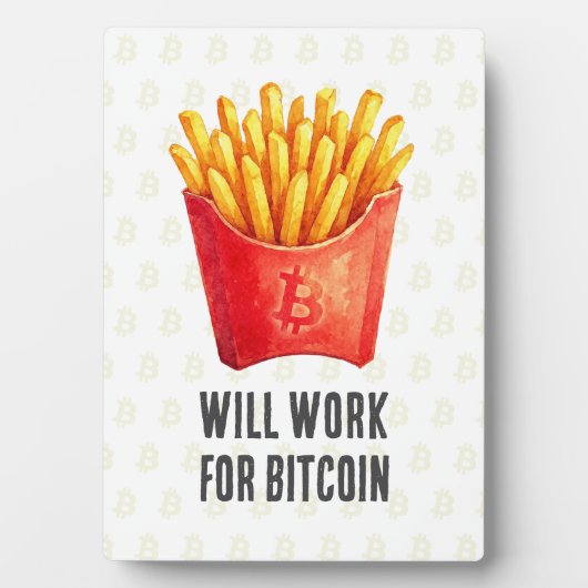 Zal Werken Voor Bitcoin Fotoplaat (voorkant)