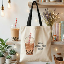 Zal Werken Voor Boba Grappige Boba Thee Liefhebber