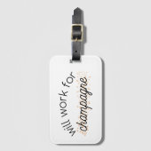 Zal werken voor champagne bagagelabel (Voorkant (verticaal))