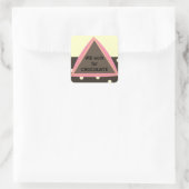Zal Werken voor Chocolade Vierkante Sticker (Tas)