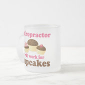 zal werken voor cupcakes chiropractor matglas koffiemok (Voorkant links)