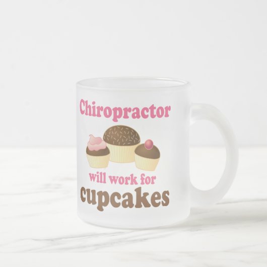 zal werken voor cupcakes chiropractor matglas koffiemok (Rechts)