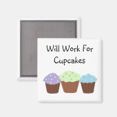 Zal Werken voor Cupcakes Magneet (Voorkant / Achterkant)