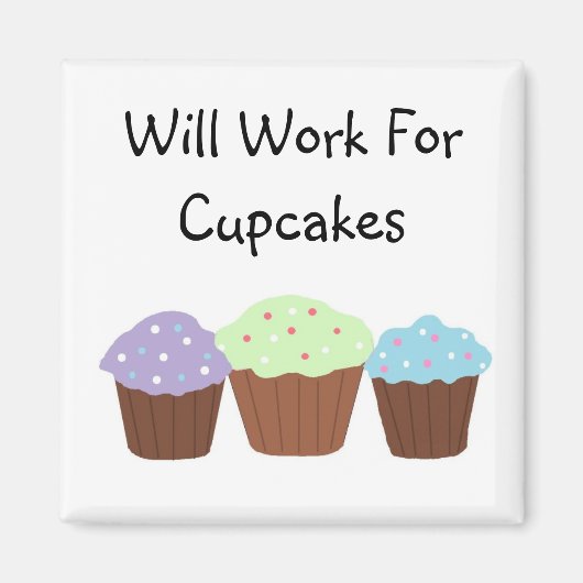 Zal Werken voor Cupcakes Magneet (Voorkant)