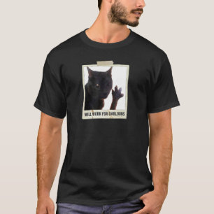 Zal Werken Voor Dabloons, Grappige Kat Dabloons T-shirt