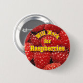 zal werken voor frambozen ronde button 5,7 cm (Voorkant /achterkant)
