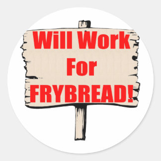 Zal werken voor frybread ronde sticker