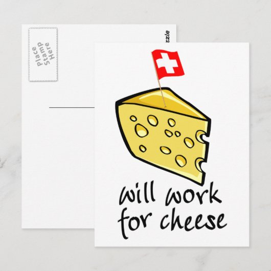 Zal werken voor kaas briefkaart (Voorkant / Achterkant)