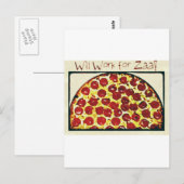 Zal werken voor Pizza Briefkaart (Voorkant / Achterkant)
