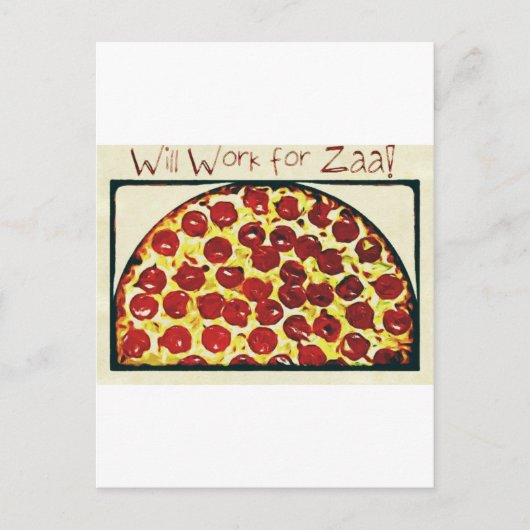Zal werken voor Pizza Briefkaart (Voorkant)