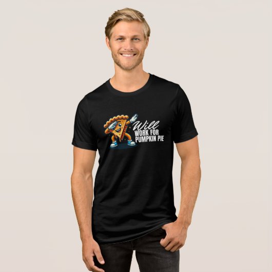 Zal werken voor Pumpkin Pie Tri-Blend Shirt (Voorkant volledig)