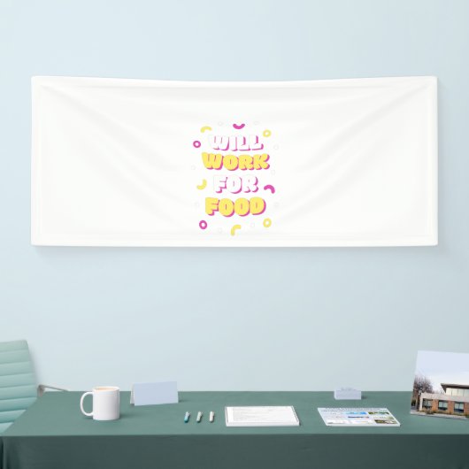 Zal werken voor witte levensmiddelen spandoek (Beurs)