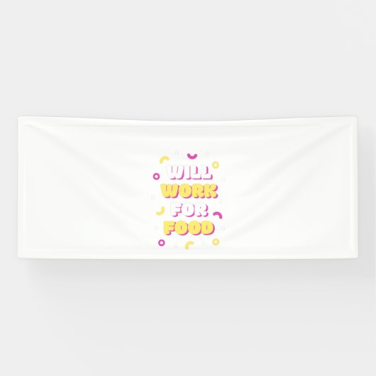 Zal werken voor witte levensmiddelen spandoek (Horizontaal)