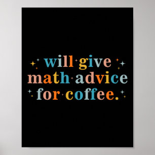 Zal wiskunde advies geven voor koffie Wiskunde ter Poster