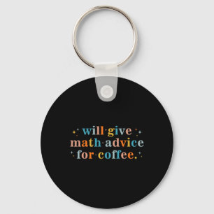 Zal wiskundeadvies geven voor koffiewiskunde terug sleutelhanger