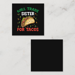 Zal Zus Ruilen Voor Tacos Cinco De Mayo Feestje Vierkante Visitekaartje