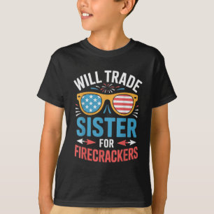 Zal Zus Ruilen Voor Vuurwerk Grappig 4 Juli T-shirt