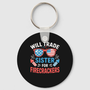Zal Zus Ruilen Voor Vuurwerk Grappige 4e Juli Sleutelhanger