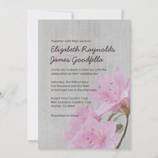 zalea Wedding-uitnodigingen Kaart (Voorkant)