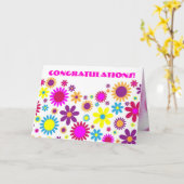 zalig Baby shower Kaart (Gele Bloem)