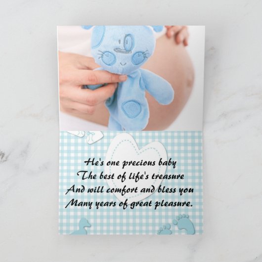 zalig Baby shower Kaart (Binnen)