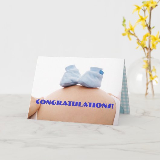 zalig Baby shower Kaart (Gele Bloem)