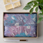 Zalig Blauw Bloemen Weefsel Papier (Geschenk)