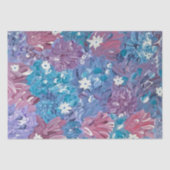 Zalig Blauw Bloemen Weefsel Papier (Voorkant)
