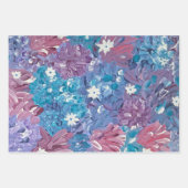 Zalig Blauw Bloemen Wrapping Papier Inpakpapier Vel (Voorkant)