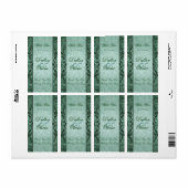 Zalig Brocade Sage Bruiloft Wijn Label (Full Sheet)