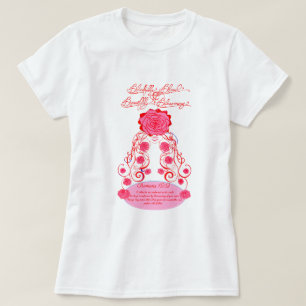 Zalig en bloeiend - blozend Roos T-shirt