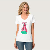 Zalig en bloeiend - blozend Roos T-shirt (Voorkant volledig)